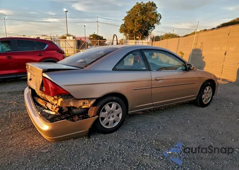 2002 Honda Civic Ex z USA, uszkodzony, nr VIN 1HGEM22942L053191